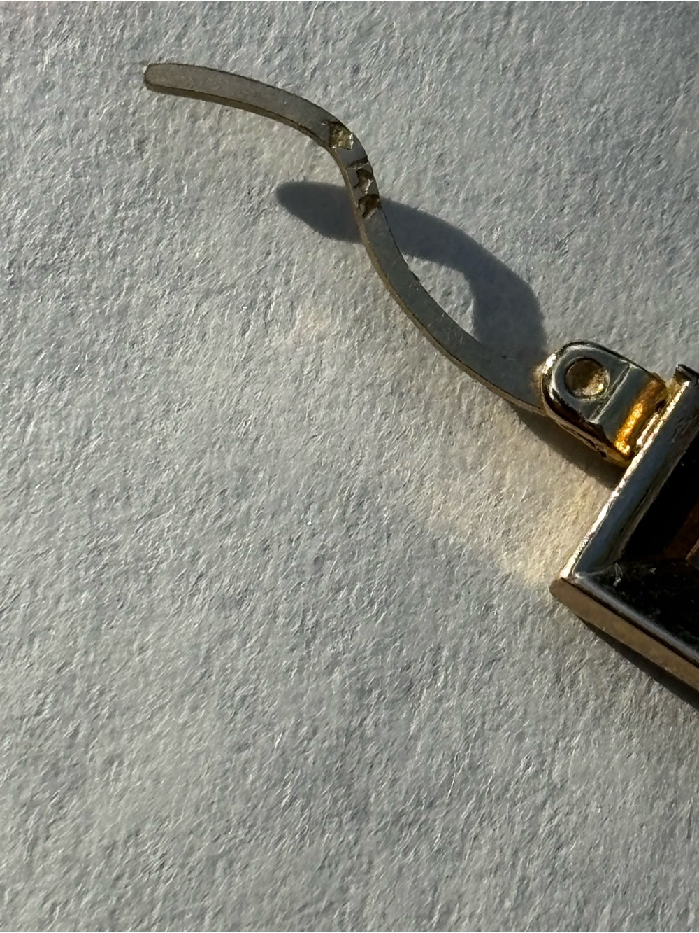 14K Gold Rectangular Earrings - Picture 7 of 7